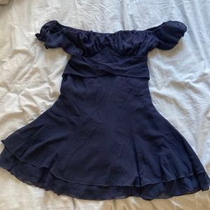 Navy Blue chiffon dress